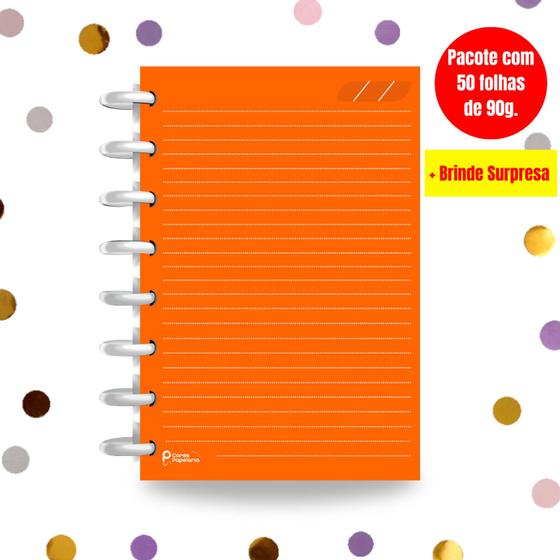 Imagem de Refil Caderno de Disco Sistema Inteligente I Orange Neon