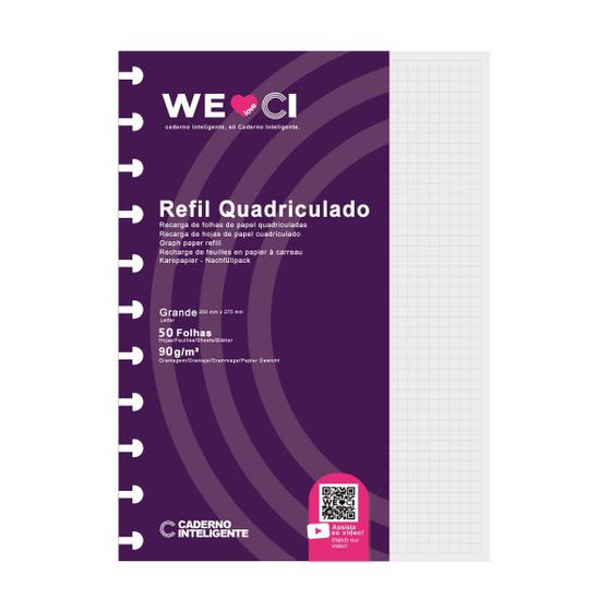 Imagem de Refil Caderno Inteligente Quadriculado 90g Grande