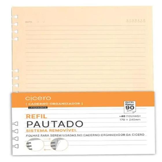 Imagem de Refil Caderno Organizador 40 Fls Polen 90G Pautado 17X24