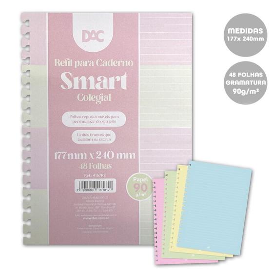 Imagem de Refil Caderno Smart Colegial Enjoy Linhas Brancas 48Fls 90G