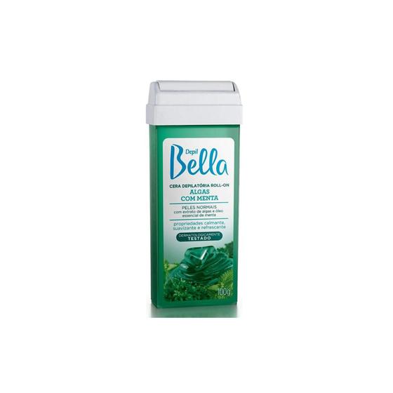 Imagem de REFIL CERA DEPILATÓRIA ROLL-ON DEPIL BELLA Algas com Menta 100G - kit 9 unidades variadas