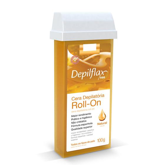 Imagem de Refil Cera Depilatória Roll-On Natural Depilflax 100g