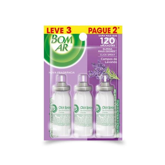 Imagem de Refil click spray campos de lavanda 12ml leve 3 pague 2 bom ar