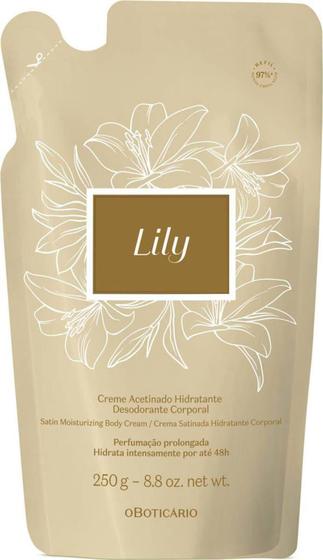 Imagem de Refil Creme Hidratante Corporal Desodorante Acetinado 250G Lily - Perfumaria