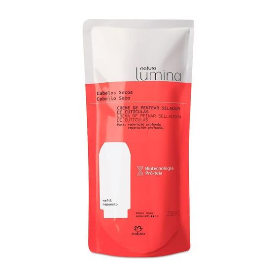 Imagem de Refil Creme Pentear Selador de Cutículas Cabelo Seco 250ml - Lumina