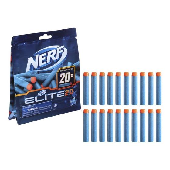 Imagem de Refil de Dardos Nerf Elite 2.0 F0040 - 1 Embalagem com 20 Unidades