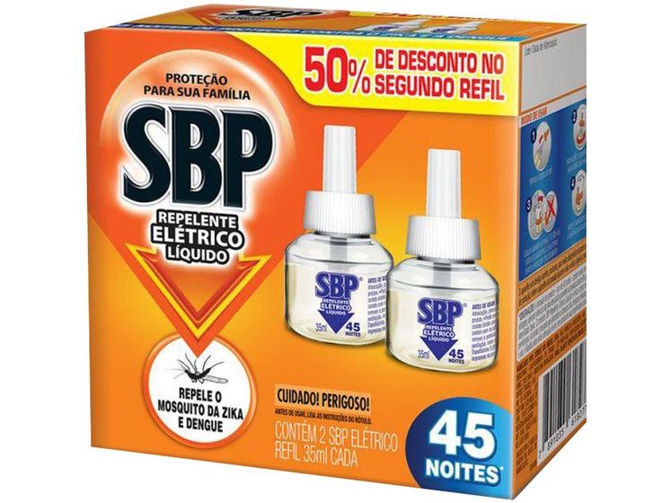 Imagem de Refil de Repelente Elétrico Líquido SBP Led 35ml 2 Unidades