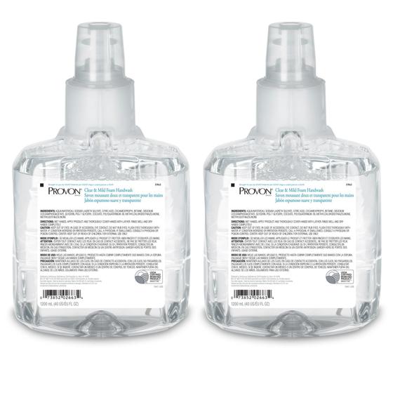 Imagem de Refil de Sabão em Espuma Provon LTX-12 Clear Mild (1200ml) - Pacote com 2
