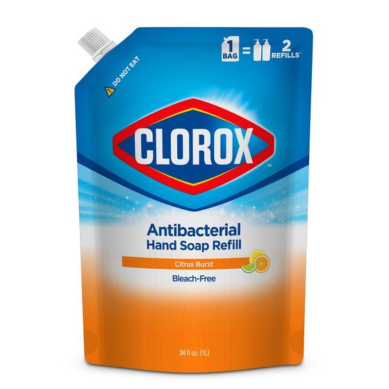 Imagem de Refil de Sabonete Líquido para Mãos Clorox Antibacteriano - 1L - Aroma Citrus Burst