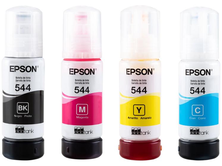 Refil de Tinta Epson EcoTank T544520-4P Menor preço em Refil de Tinta Epson EcoTank T544520-4P