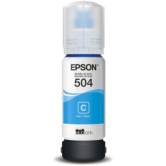 Imagem de Refil de tinta epson t504220 ciano 70ml l4150 l4160 l4260 l6161 l14150 l6270