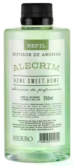 Imagem de Refil difusor alecrim home sweet home - 250ml herbo