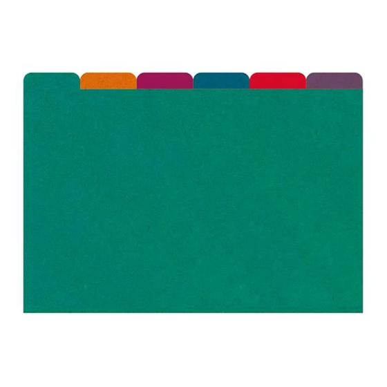 Imagem de Refil Divisórias Kraft Coloridas para Fichário de Mesa