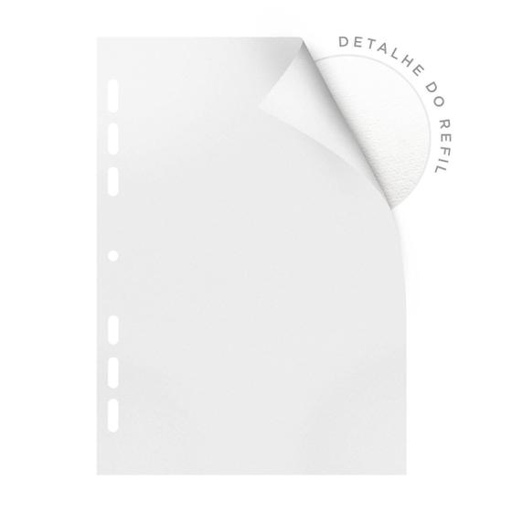 Imagem de Refil em branco argolado, Maxi, coleção Refil, 90 g branco, 12,5 x 20 cm