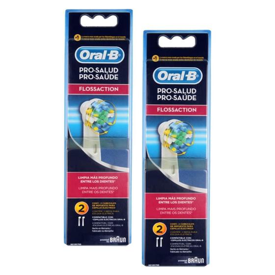 Refil Escova Elétrica Oral-B Floss Action com 4 Unidades Menor preço em Refil Escova Elétrica Oral-B Floss Action com 4 Unidades