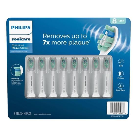 Imagem de Refil Escova Philips Sonicare C2 Controle De Placa - 8 Unid