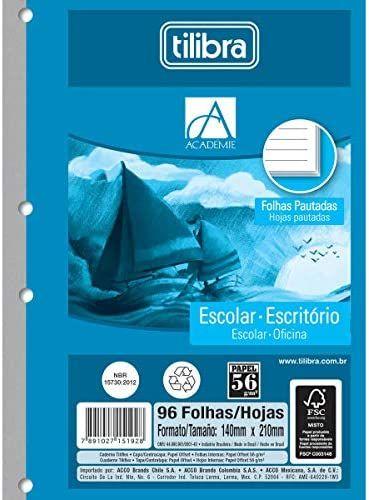 Imagem de Refil fichario 096 1/4 br tilibra
