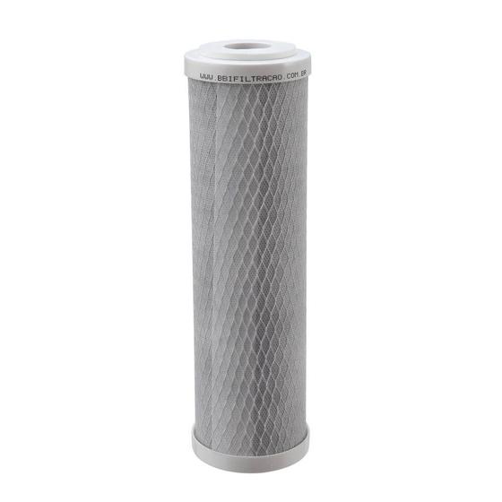 Imagem de Refil Filtro BBI Carbon Block Encaixe para Carcaças de 9"3/4 x 2,5" - E230 Encaixe Compatível Hoken, Acquastar, GoldFilt