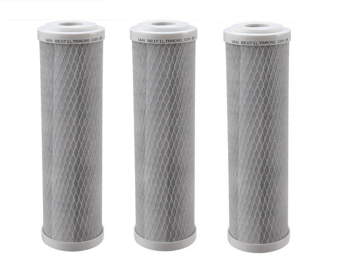 Imagem de Refil Filtro Carvão Ativado Carbon Block 9.3/4 Encaixe 3 un