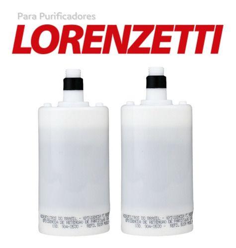 Imagem de Refil Filtro Lorenzetti Purificador de agua Compatível Acqua Bella Vitale HF-01 Kit 2