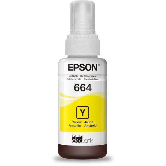 Imagem de Refil Garrafa De Tinta T664 Amarelo para impressora L220