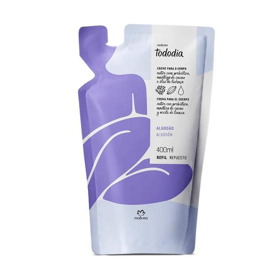 Imagem de Refil Hidratante Corporal Natura Todo Dia Algodão 400Ml