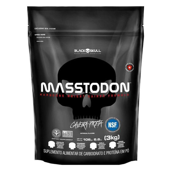 Imagem de Refil Hipercalórico Masstodon Black Skull 3 kg