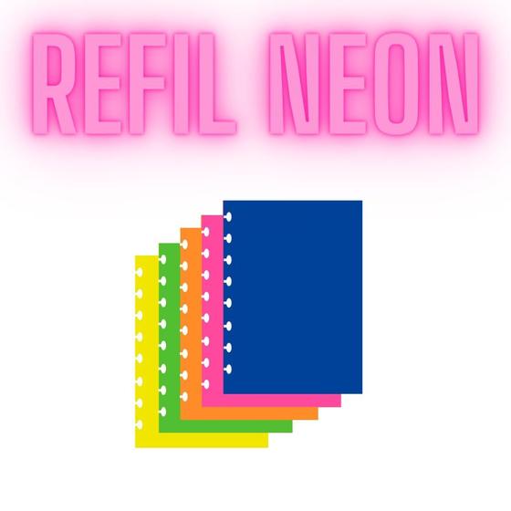 Imagem de Refil Inteligente A5 Folhas Neon 120g Un