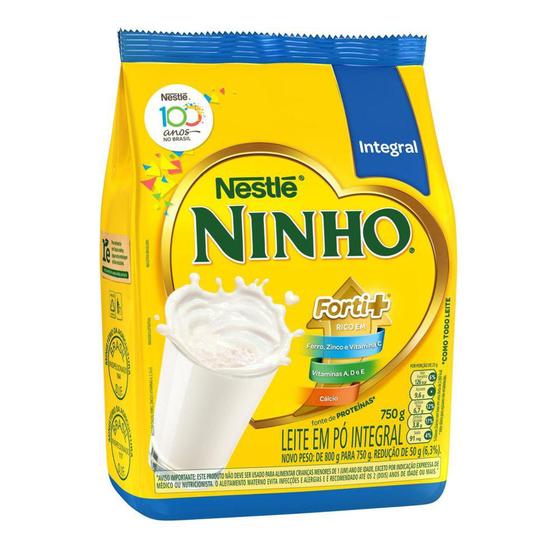 Refil leite em pó integral ninho forti+ 750g nestlé Menor preço em Refil leite em pó integral ninho forti+ 750g nestlé