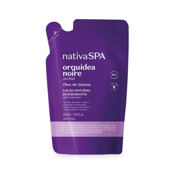 Imagem de Refil Loção Noturna Desodorante Corporal Nativa SPA Orquídea Noire 350ml