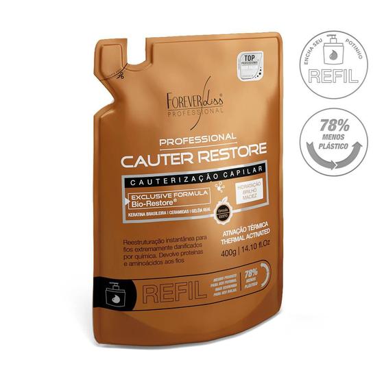 Refil Máscara Capilar Cauterização Forever Liss 400g Menor preço em Refil Máscara Capilar Cauterização Forever Liss 400g