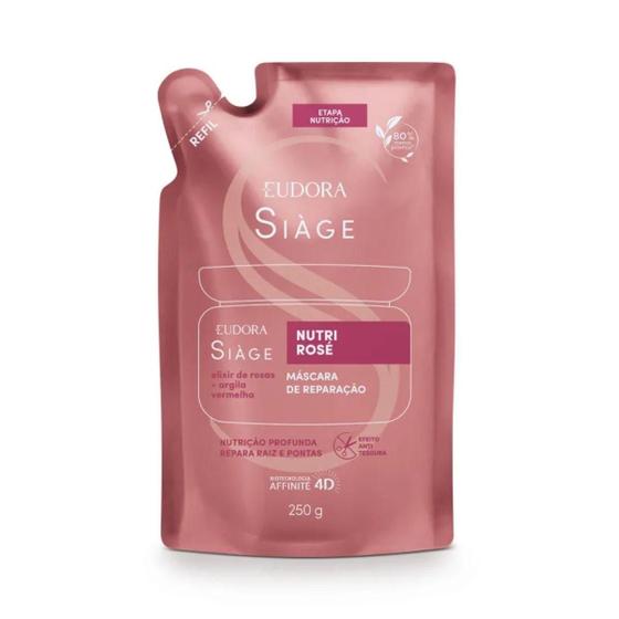 Imagem de Refil Máscara Capilar Eudora Siàge Nutri Rosé 250G