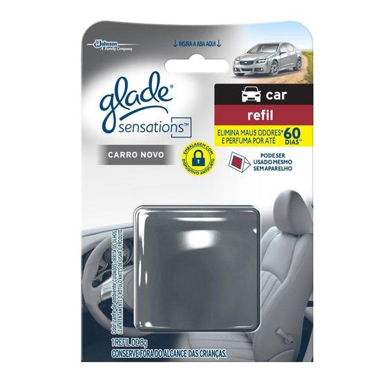 Refil Odorizador Automotivo Glade Carro Novo Sensations Car 8g ...