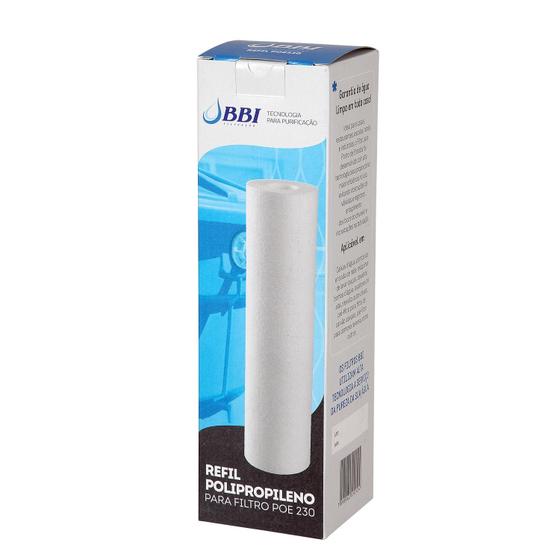 Imagem de Refil Original BBI P/Filtros POE 230 Altura: 9.3/4" Compatível com carcaças 9.3/4" Cavalete 20 Micra