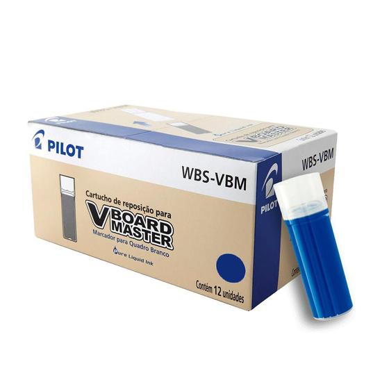 Imagem de Refil p/ Marcador para Quadro Branco WBS-VBM 5,5ml Azul 12 Unidades Pilot