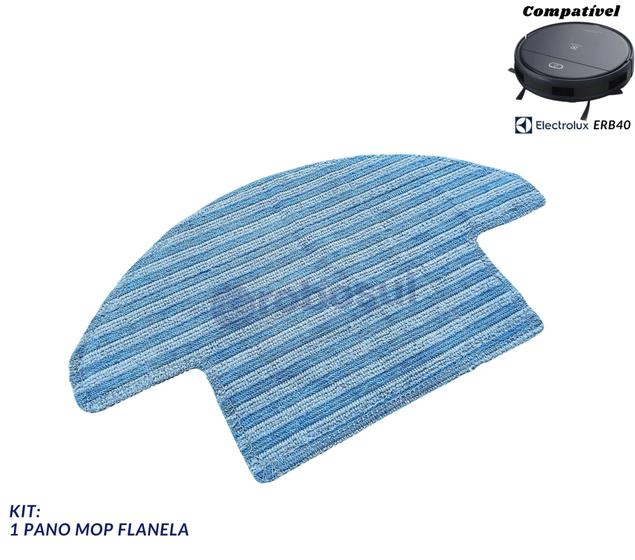 Refil Pano Mop Flanela Para Robô Aspirador Electrolux ERB40 Menor preço em Refil Pano Mop Flanela Para Robô Aspirador Electrolux ERB40