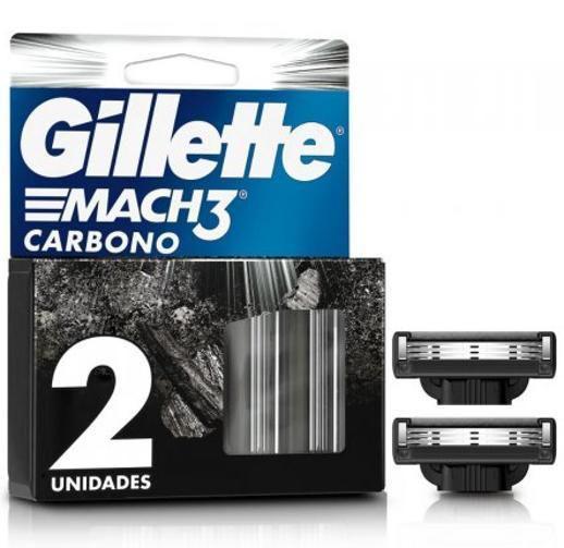 Imagem de Refil Para Barbeador Gillette Mach3 Carbono 2 Cargas