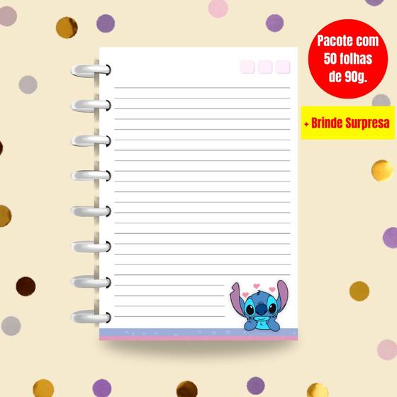 Imagem de Refil para Caderno de Disco Sistema Inteligente   Lilo & Stitch 