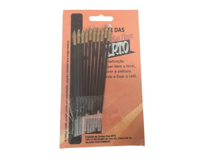 Refil para canetas fixas kit c/5 cartelas com 10 unidas cada Menor preço em Refil para canetas fixas kit c/5 cartelas com 10 unidas cada
