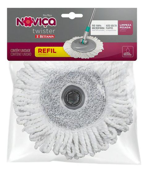 Imagem de Refil Para Mop Noviça Twister Microfibra Branco Bettanin