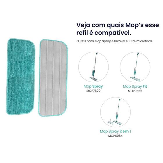 Refil Para Spray Mop Universal Pano Microfibra Reutilizável Menor preço em Refil Para Spray Mop Universal Pano Microfibra Reutilizável
