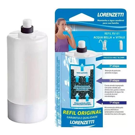 Refil Para Torneira Acqua Bella e Filtro Vitale 1686 RV01 - LORENZETTI ...