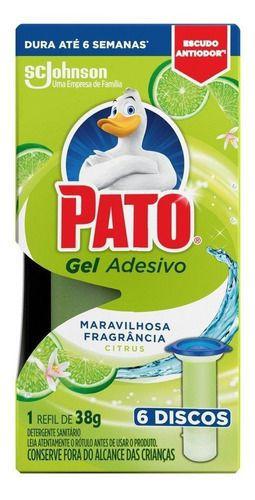 Imagem de Refil Pato Gel Adesivo 38g Citrus Detergente Vaso Sanitário