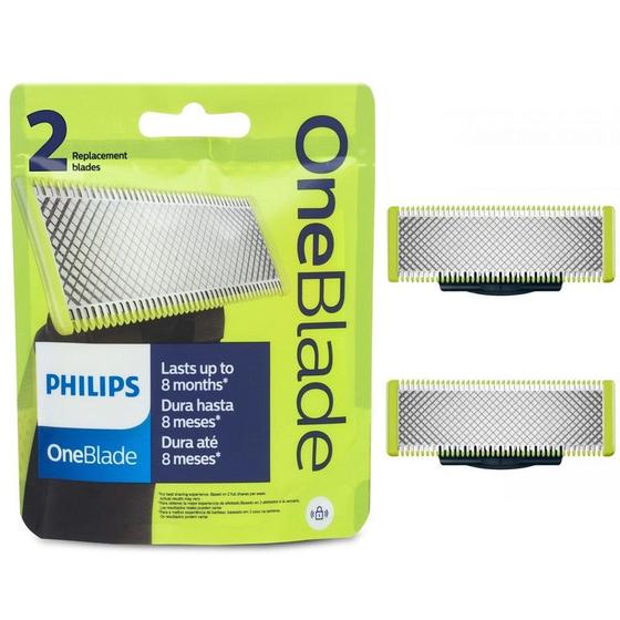 Imagem de Refil Philips Oneblade Barbeador QP2510 QP2521 Com 2 Lâminas