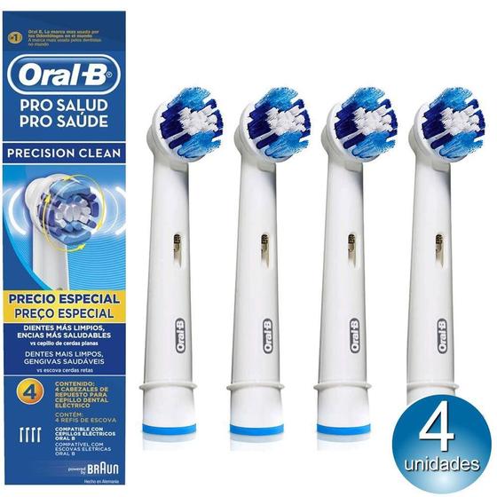 Refil Precision Clean Escova Elétrica 500 5000 Oral-B - 4 unidades Menor preço em Refil Precision Clean Escova Elétrica 500 5000 Oral-B - 4 unidades