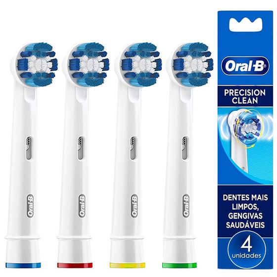 Refil Precision Clean Oral-b Original Com 4 Unidades - Para Escovas Elétricas Oral-b / Braun Menor preço em Refil Precision Clean Oral-b Original Com 4 Unidades - Para Escovas Elétricas Oral-b / Braun