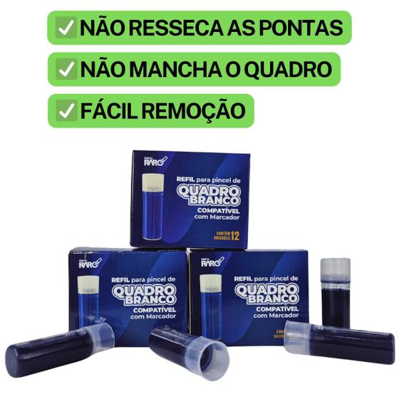 Imagem de Refil Recarga Tinta Marcador Caneta Pincel Pilot Kit 3 Cxs