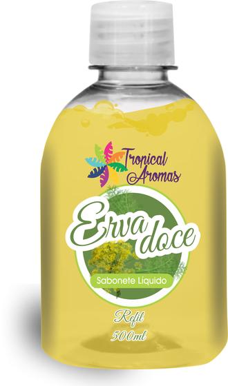 Refil Sabonete Líquido Erva Doce 500ml - Tropical Aromas Menor preço em Refil Sabonete Líquido Erva Doce 500ml - Tropical Aromas