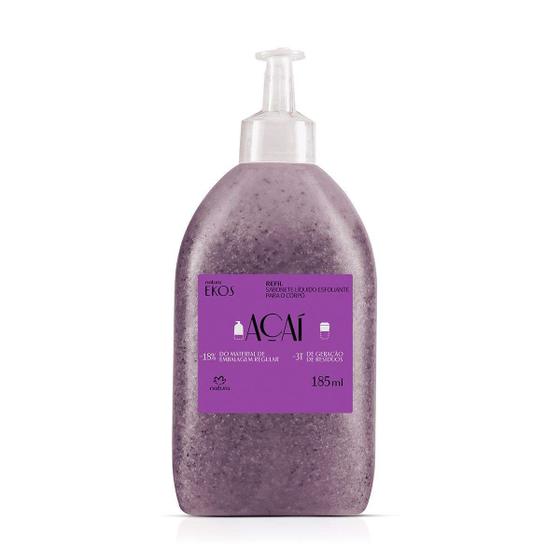 Imagem de Refil Sabonete Líquido Esfoliante Corporal Natura Ekos Açaí 185ml