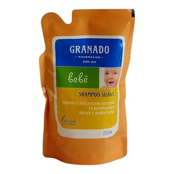 Imagem de Refil Shampoo Bebê granado tradicional 250ml Não irrita olho